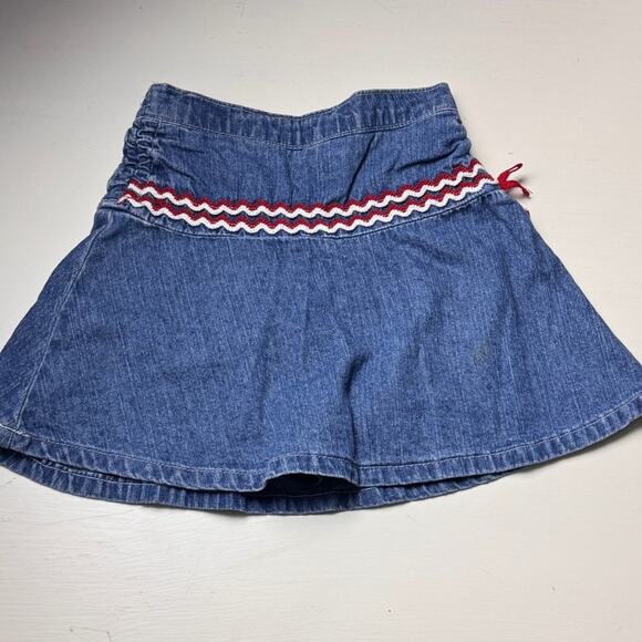 TKS Girl's Denim Skater Skirt Sz 6 - Picture 1 of 6